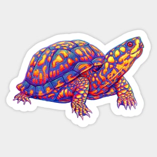 Rainbow Eastern Box Turtle Sticker